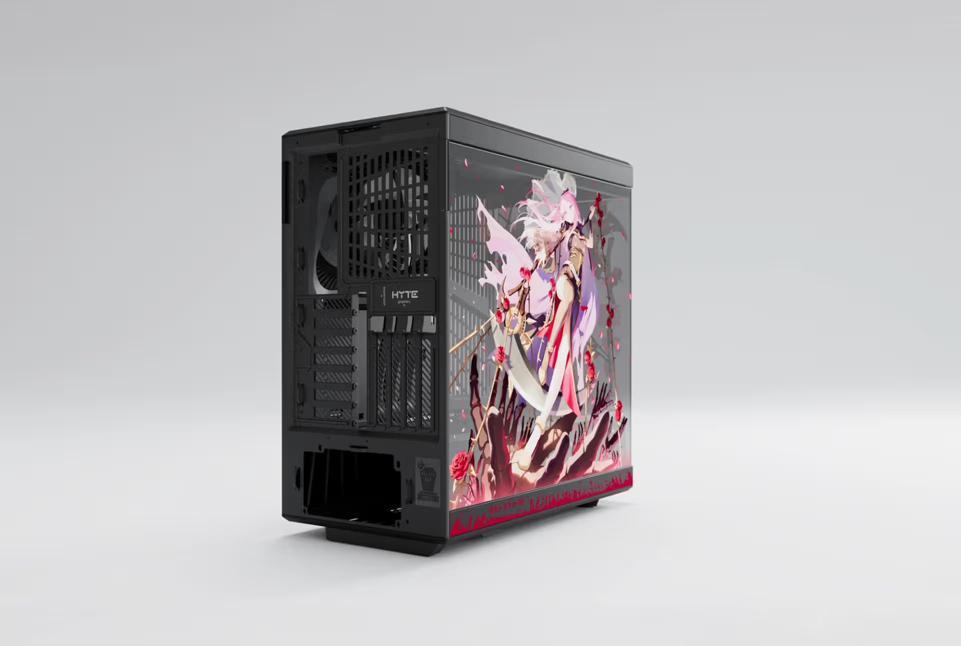 HYTE Mori Calliope Y40 ATX Mid Tower Black / Pink with Tempered Glass Side Panel image