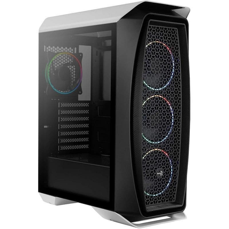 Aerocool Aero One Eclipse ATX Mid Tower White / Black Tempered Glass Side Panel main image