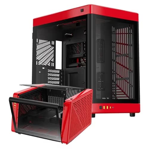 GAMDIAS NESO P1 ATX Full Tower Black / Red with Tempered Glass Side Panel and USB 3.2 Gen 2 Type-C, USB 3.2 Gen 1 Type-A main image