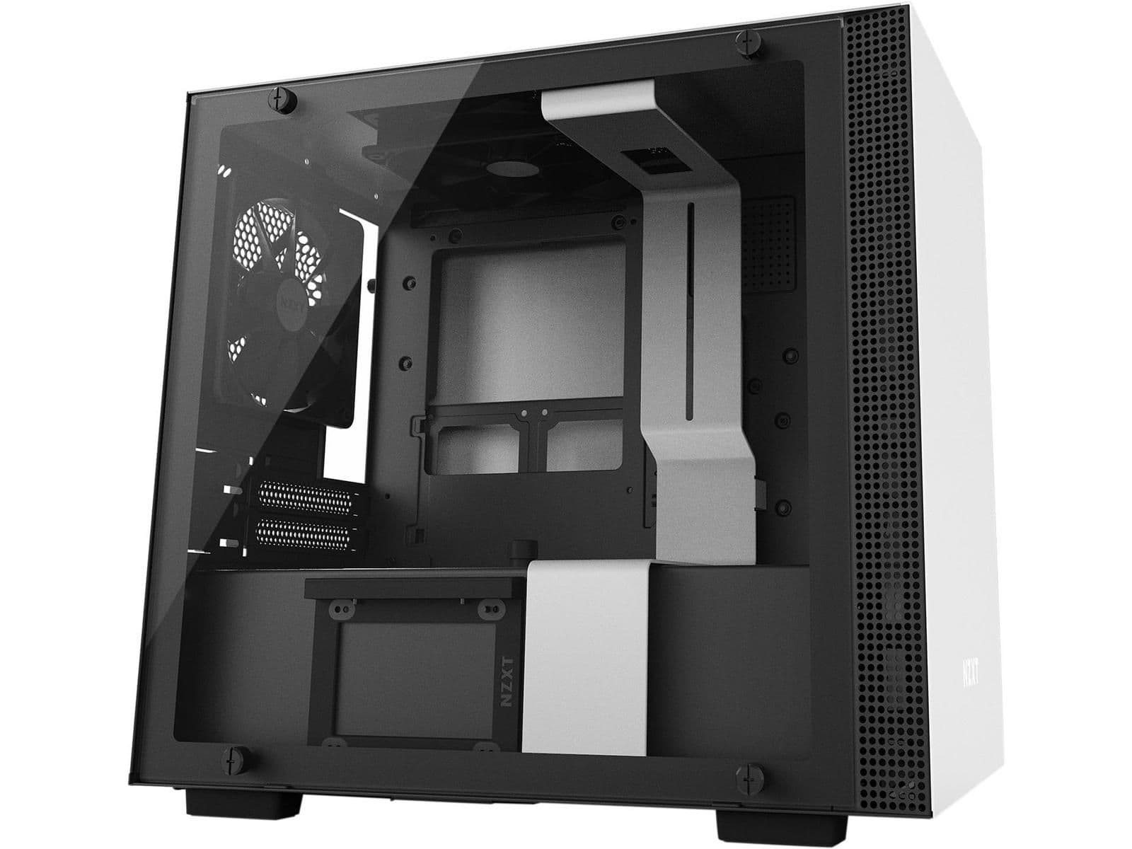 NZXT H200i Mini-ITX Tower White / Black Tempered Glass Side Panel main image