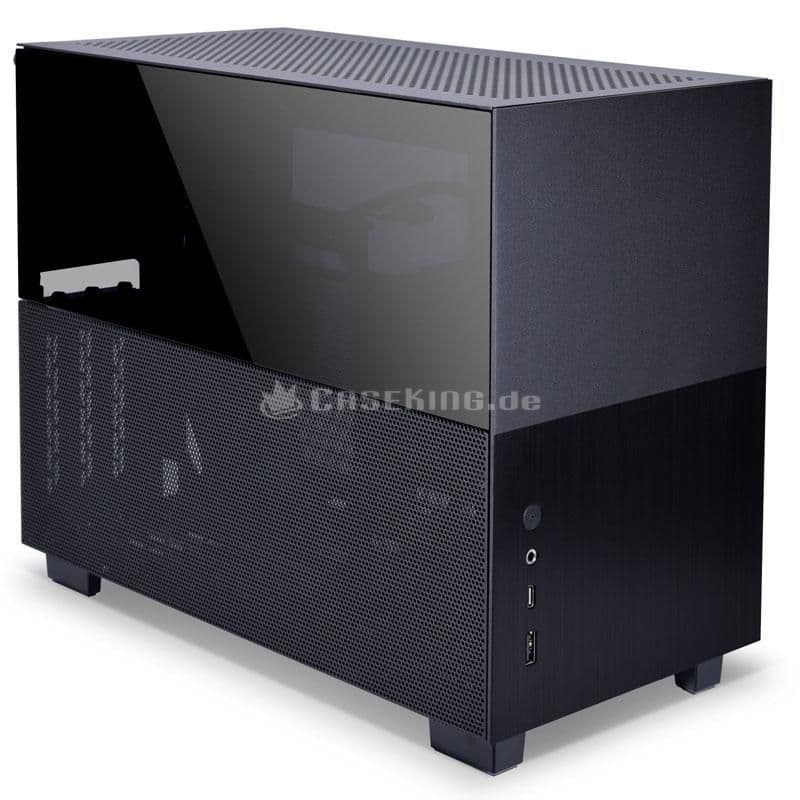 Lian Li Q58 (PCIe 3.0) Mini-ITX Desktop Black with Tempered Glass Side Panel and USB 3.2 Gen 2 Type-C, USB 3.2 Gen 1 Type-A image