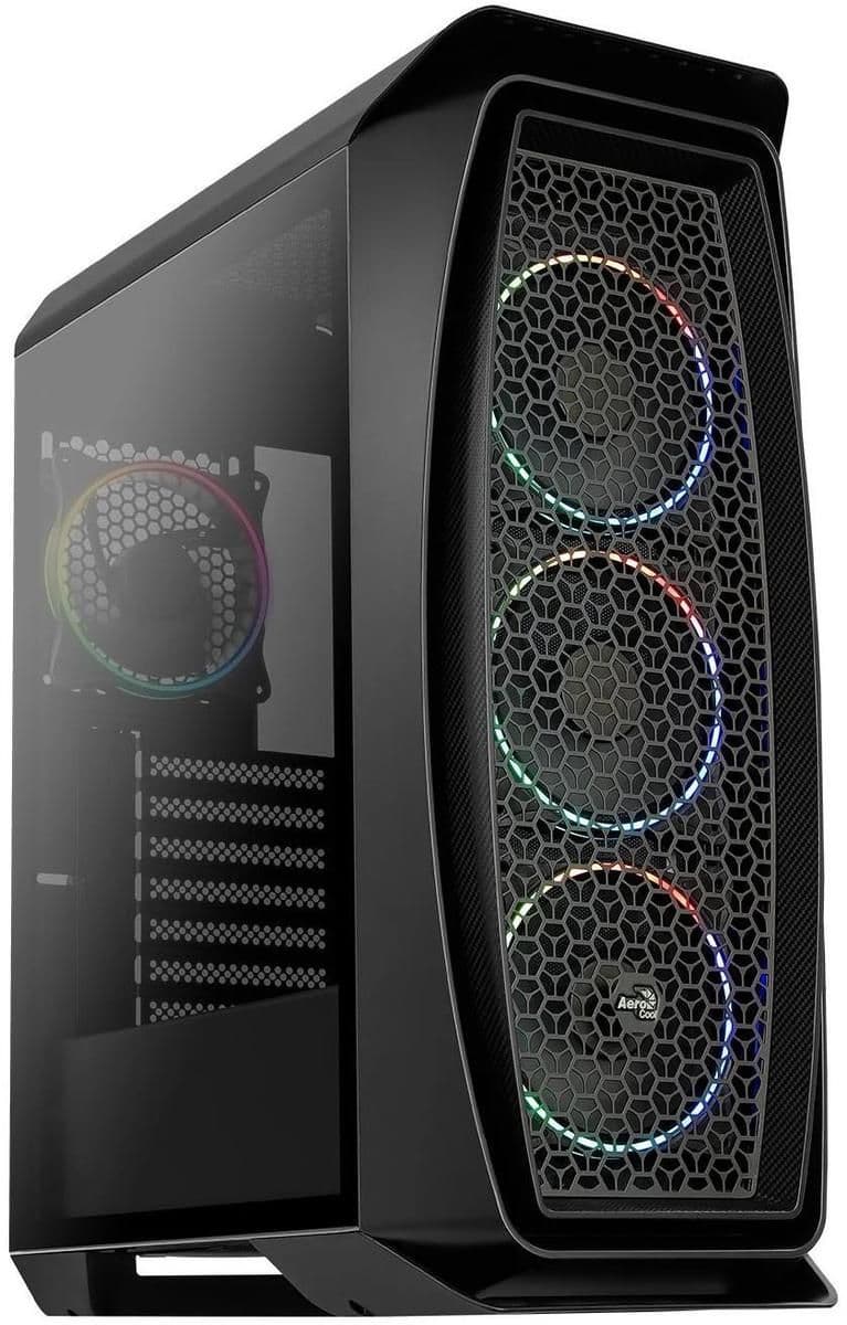 Aerocool Aero One Eclipse ATX Mid Tower Black with Tempered Glass Side Panel and USB 3.2 Gen 1 Type-A image