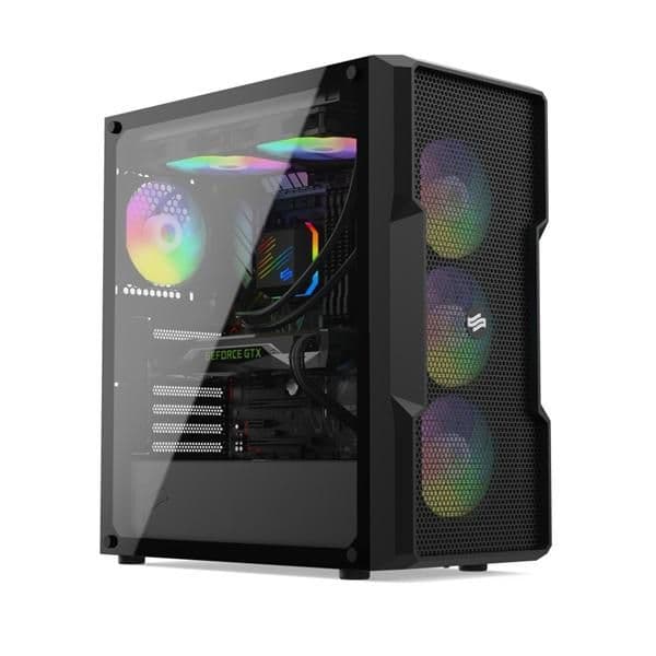 SilentiumPC Regnum RG6V EVO ATX Mid Tower Black Tempered Glass ARGB image