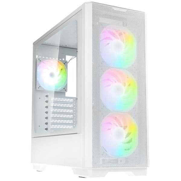 KOLINK Unity Solar Mesh ARGB ATX Mid Tower White Tempered Glass main image