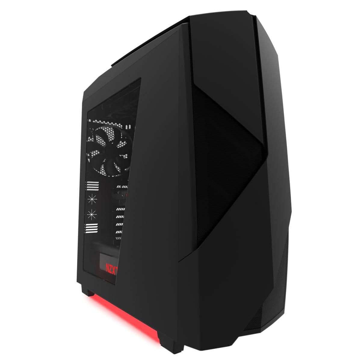NZXT Noctis 450 ATX Mid Tower Black / Red with Acrylic Side Panel and USB 3.2 Gen 1 Type-A, USB 2.0 Type-A main image