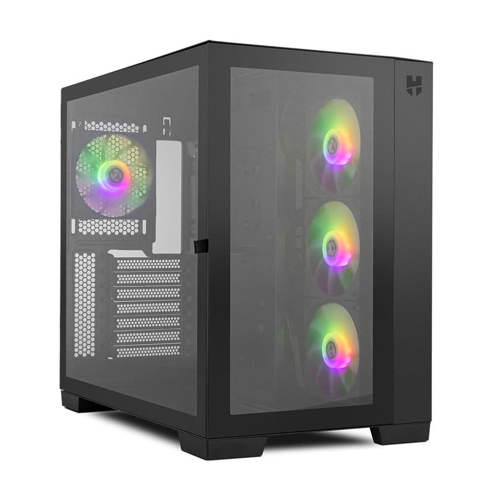 NOX Hummer ASTRA ATX Mid Tower Black with Tempered Glass Side Panel and USB 3.2 Gen 1 Type-C and USB 3.2 Gen 1 Type-A main image