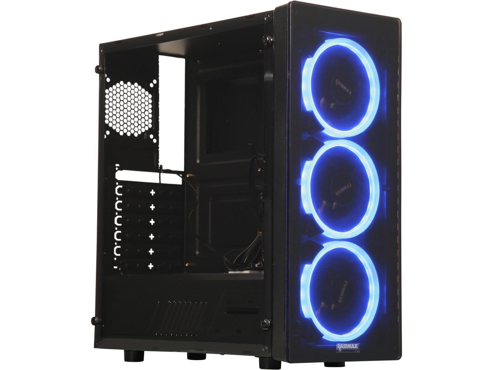 Raidmax NEON RGB ATX Mid Tower Black Acrylic Side Panel main image