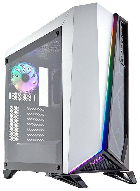 Corsair SPEC-OMEGA ATX Mid Tower White / Black Tempered Glass Side Panel, RGB image
