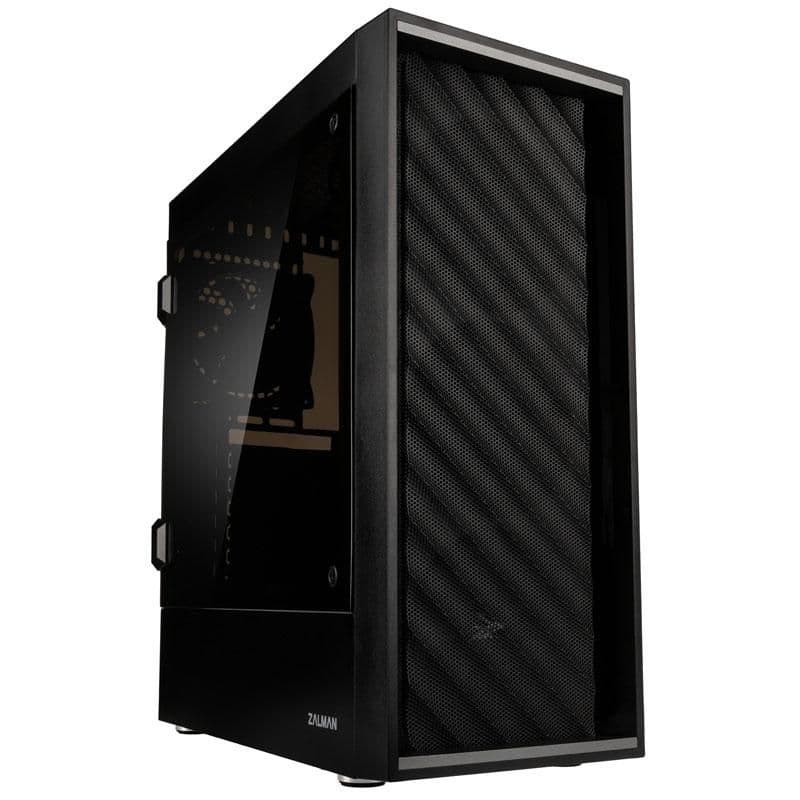 Zalman T7 ATX Mid Tower Black with Tinted Acrylic Side Panel and USB 3.2 Gen 1 Type-A, USB 2.0 Type-A image
