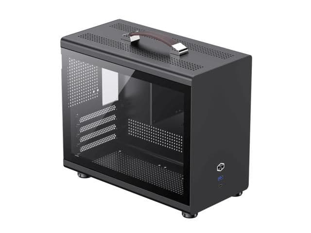 GameMax Spark Mini-ITX Desktop Black with Tempered Glass Side Panel and USB 3.2 Gen 1 Type-C, USB 3.2 Gen 1 Type-A main image