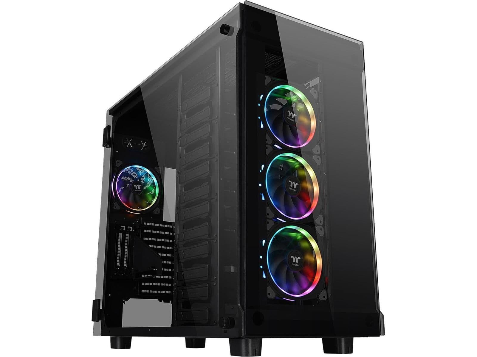 Thermaltake View 91 ATX Full Tower Black with Tempered Glass Side Panel and USB 3.2 Gen 2 Type-C, USB 3.2 Gen 1 Type-A image