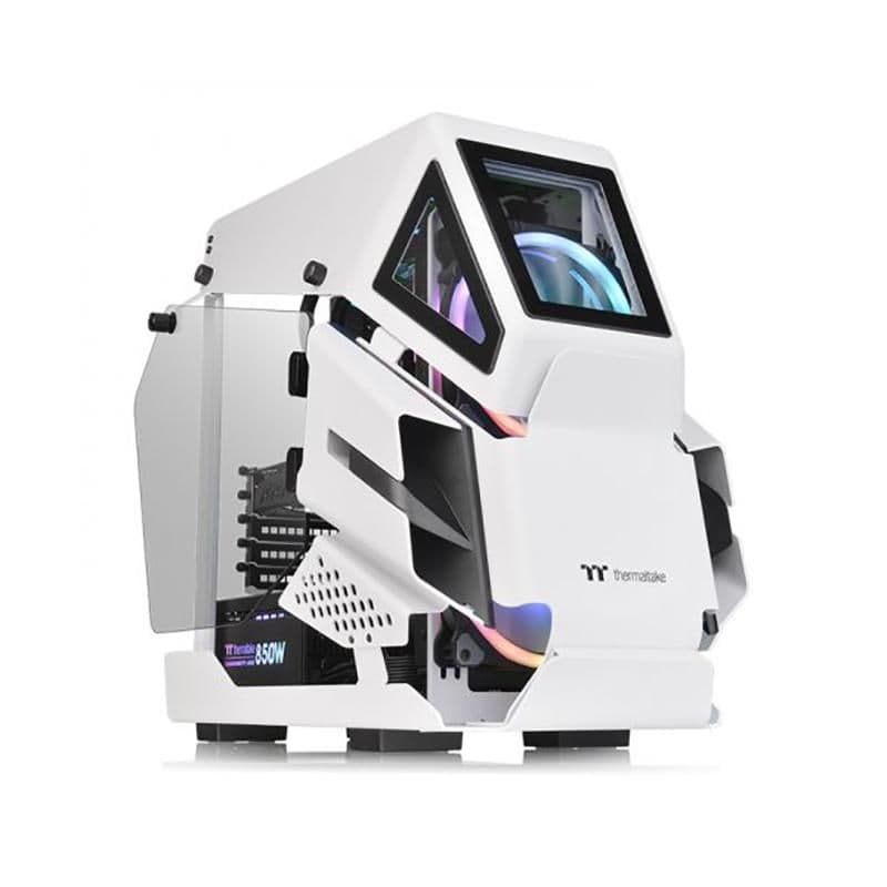 Thermaltake AH T200 MicroATX Mid Tower Snow with Tempered Glass Side Panel and USB 3.2 Gen 2 Type-C, USB 3.2 Gen 1 Type-A image