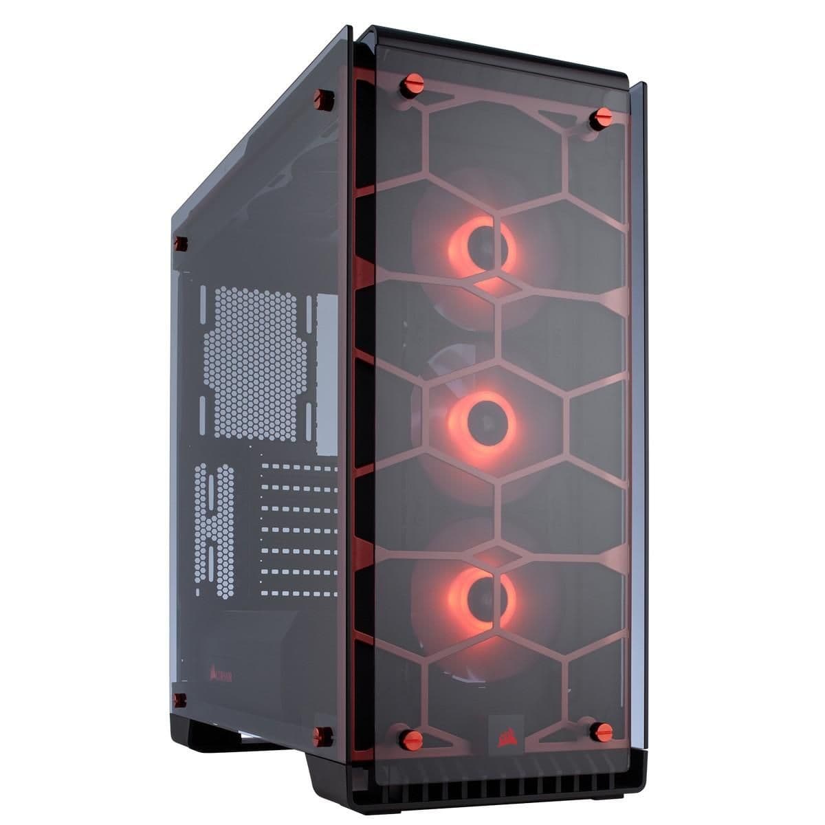 Corsair Crystal 570X RGB ATX Mid Tower Black / Red Tempered Glass main image