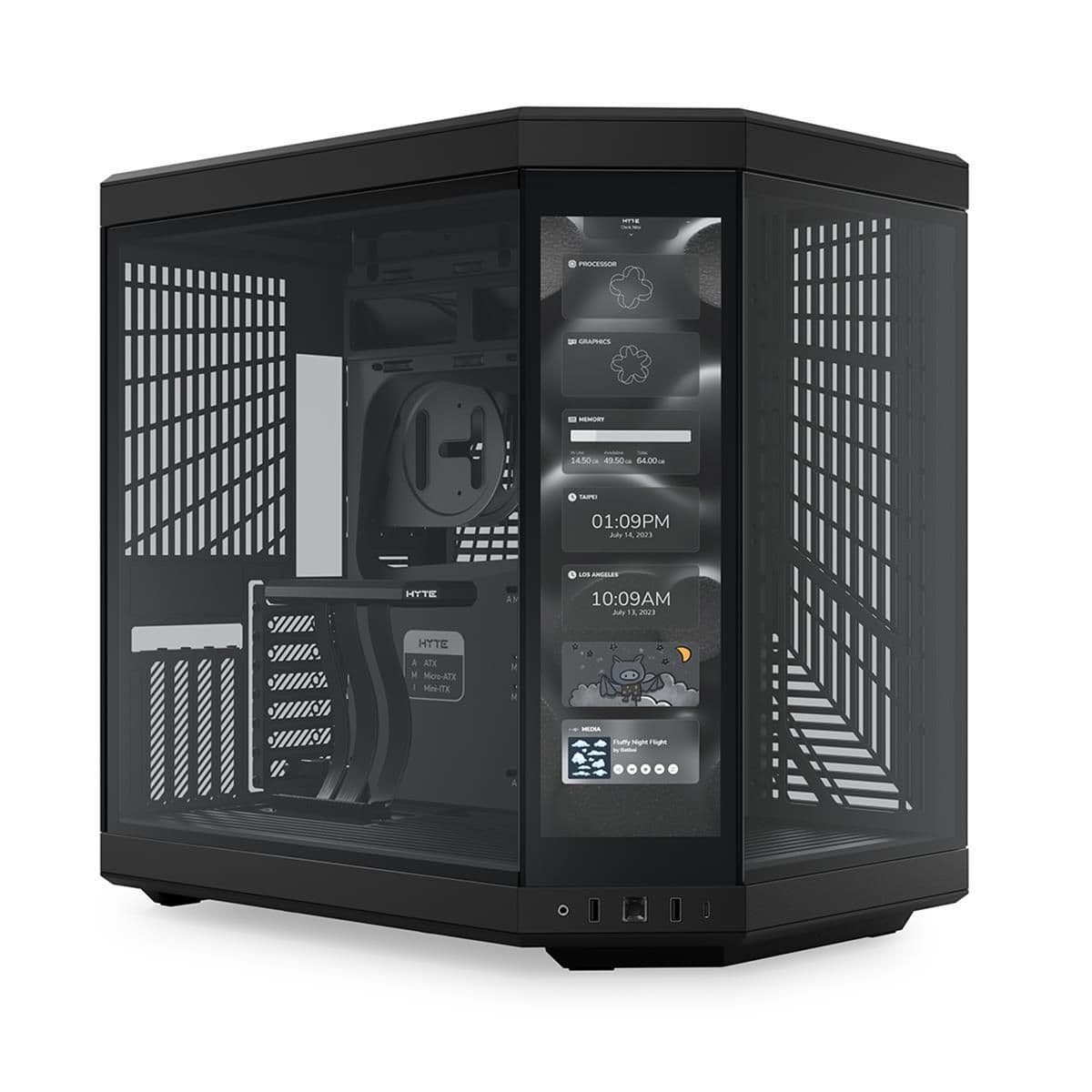 HYTE Y70 Touch ATX Mid Tower Black Tempered Glass Side Panel, USB 3.2 Gen 2 Type-C, USB 3.2 Gen 1 Type-A image