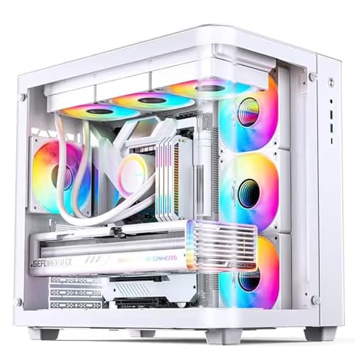 Jonsbo TK-3 ATX Mid Tower White with Tempered Glass Side Panel and USB 3.2 Gen 2 Type-C, USB 3.2 Gen 1 Type-A image