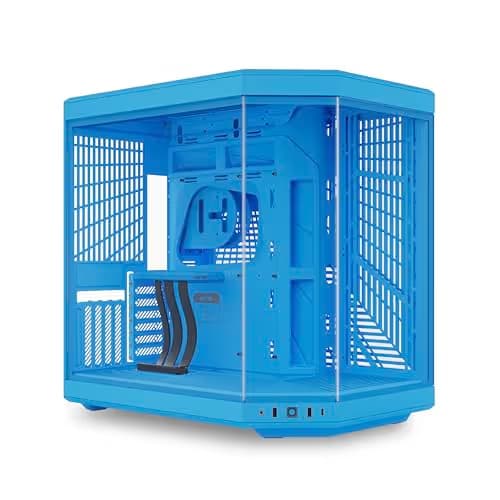 HYTE Y70 ATX Mid Tower Blue Tempered Glass Side Panel main image
