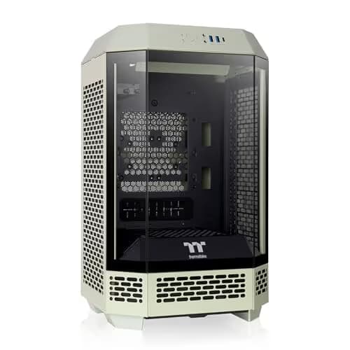 Thermaltake The Tower 250 Mini-ITX Tower Green / Black Tempered Glass Side Panel main image