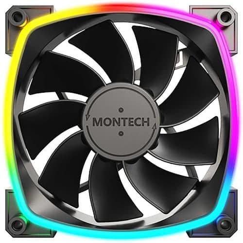 Montech RX120 120mm Black PWM Addressable RGB 1-Pack main image