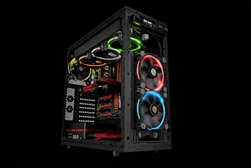 Thermaltake Riing 140mm Black RGB PWM 51.15 CFM 3-Pack image