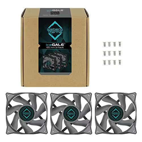 Iceberg Thermal IceGALE 120mm Gray PWM 76 CFM 3-Pack image
