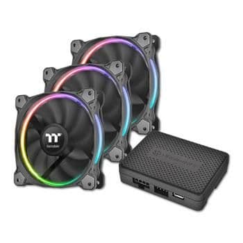 Thermaltake Riing 120mm Black RGB PWM 3-Pack image