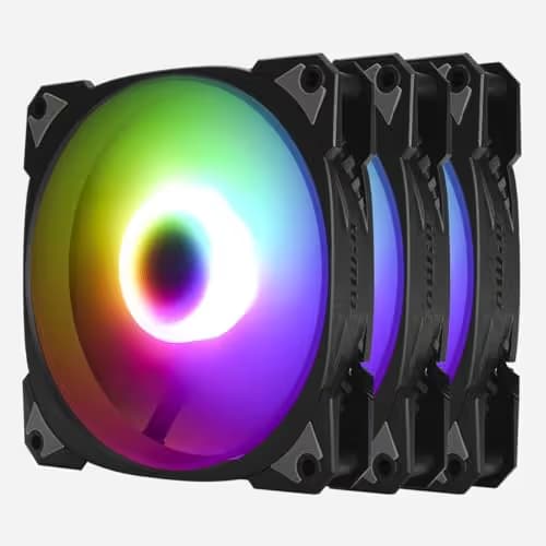 In Win Neptune AN140 140mm Black / White PWM ARGB (88.89 CFM) 3-Pack main image