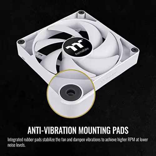 Thermaltake CT140 140mm White PWM 77.37 CFM 2-Pack image