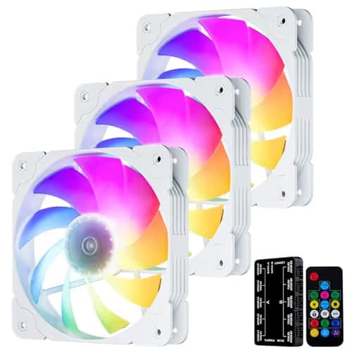 Vetroo SA-140 140mm White Addressable RGB PWM 69.29 CFM 3-Pack image