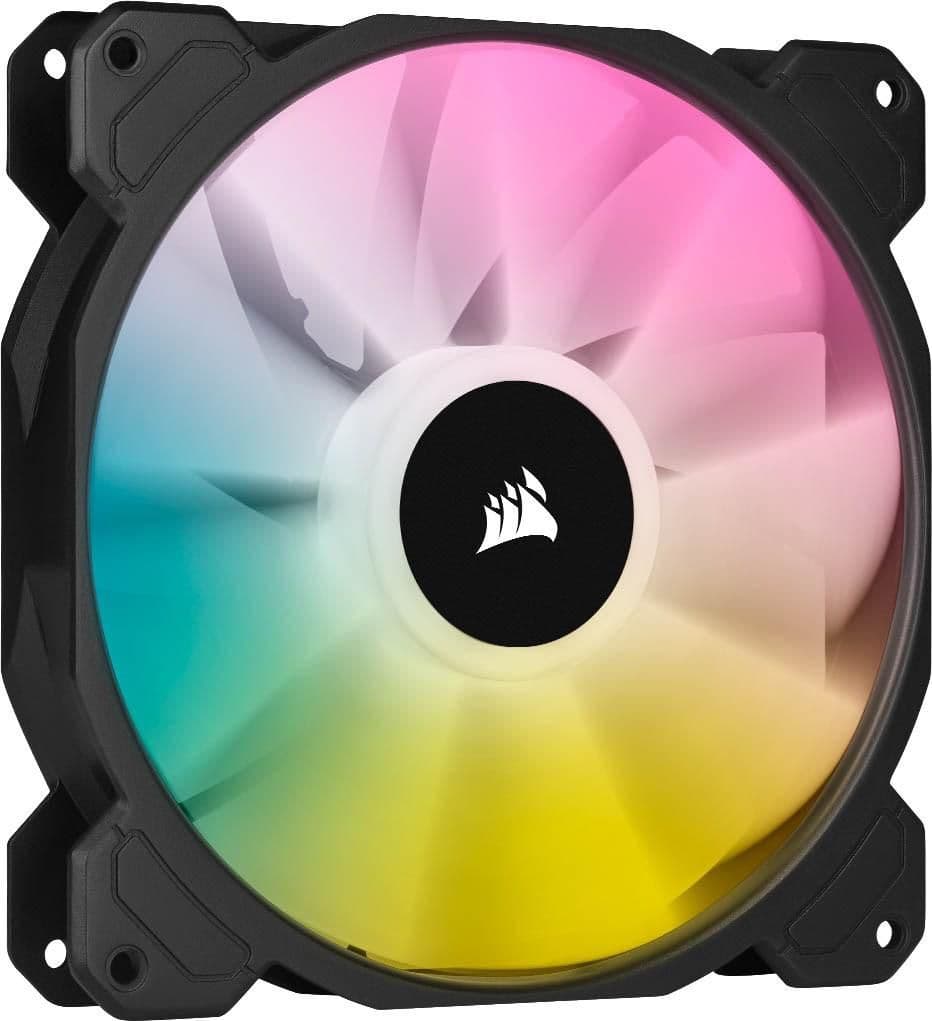 Corsair iCUE SP140 RGB ELITE 140mm Black / White Addressable RGB PWM 68.1 CFM 1-Pack main image