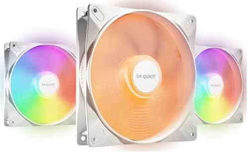 be quiet! Light Wings LX 140mm Addressable RGB PWM 75.5 CFM White 3-Pack main image