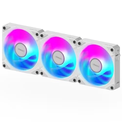 Gigabyte AORUS EZ CHAIN FAN 120mm White PWM ARGB 60 CFM 3-Pack main image