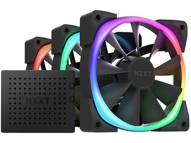 NZXT AER RGB 2 120mm RGB PWM 52.44 CFM Black 3-Pack main image