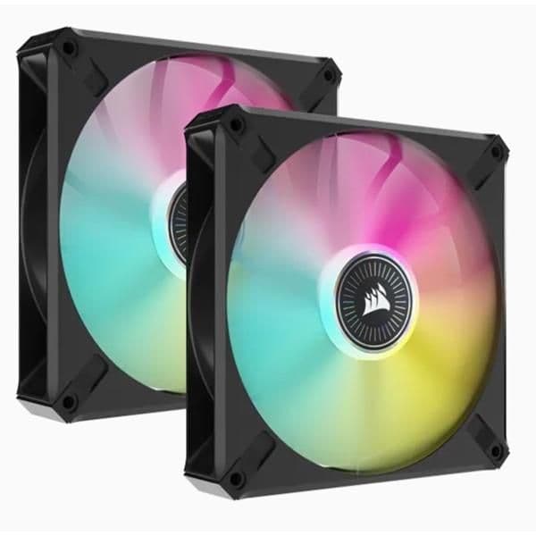 Corsair iCUE ML RGB ELITE Premium 140mm Black PWM Addressable RGB 82.9 CFM 2-Pack main image