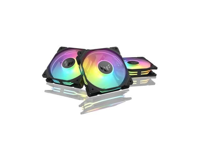 Asus TUF Gaming TR120 120mm ARGB PWM 76.3 CFM Black 3-Pack image