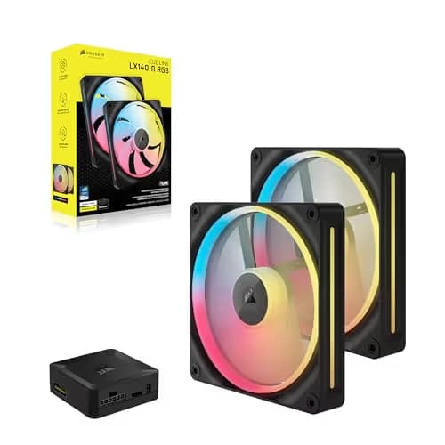 Corsair iCUE LINK LX140-R 140mm Black RGB PWM 2-Pack image