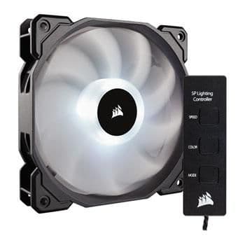 Corsair SP120 120mm RGB PWM High Performance 52 CFM White / Black 1-Pack main image