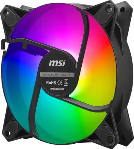 MSI MPG F120 ARGB 120mm Black ARGB PWM 50.79 CFM 2-Pack image