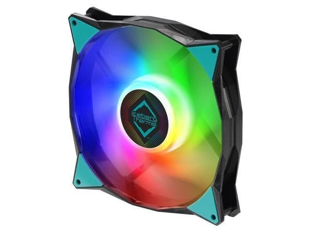 Iceberg Thermal IceGALE 140mm Black / Teal ARGB PWM 96 CFM 1-Pack image
