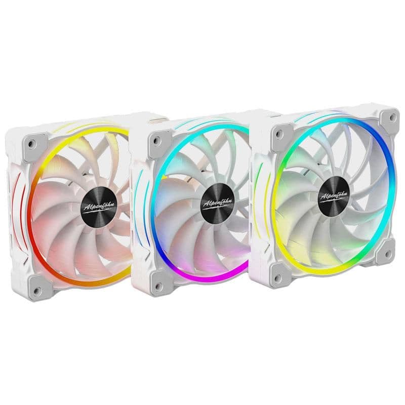 Alpenföhn Wing Boost 120mm White Addressable RGB PWM 54.5 CFM 3-Pack main image