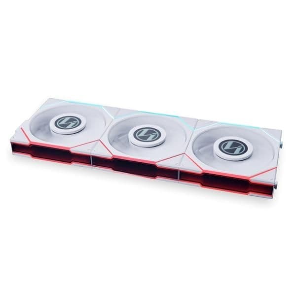 Lian Li UNI FAN TL LCD 120mm White Reverse Blade 83.4 CFM Addressable RGB PWM 3-Pack image