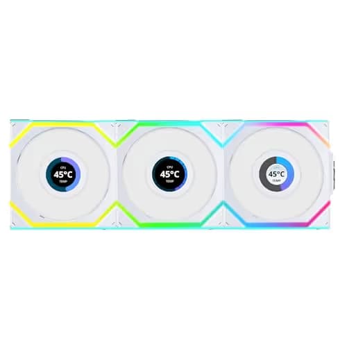 Lian Li UNI FAN SL Wireless LCD 120mm White ARGB PWM Pack of 3 main image