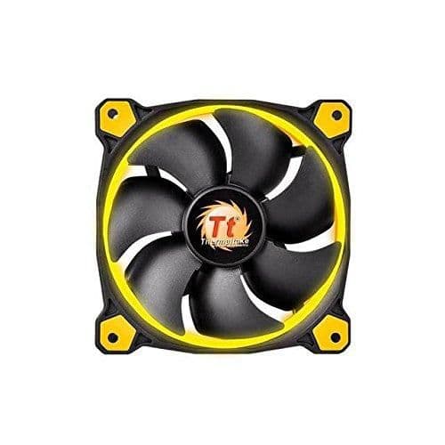 Thermaltake Riing 140mm Black / Yellow 51.15 CFM Yellow LED 1-Pack image