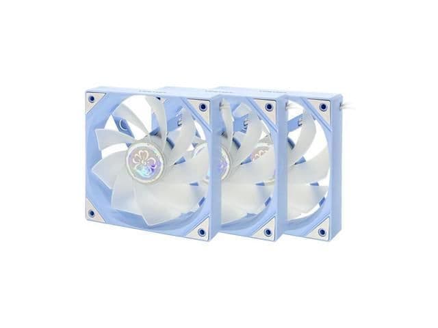 Yeston SAKURA 120mm Blue / White Addressable RGB PWM 79 CFM 3-Pack image