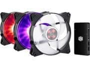 Cooler Master MasterFan Pro Air Pressure 120mm Black RGB PWM 35 CFM 3-Pack image