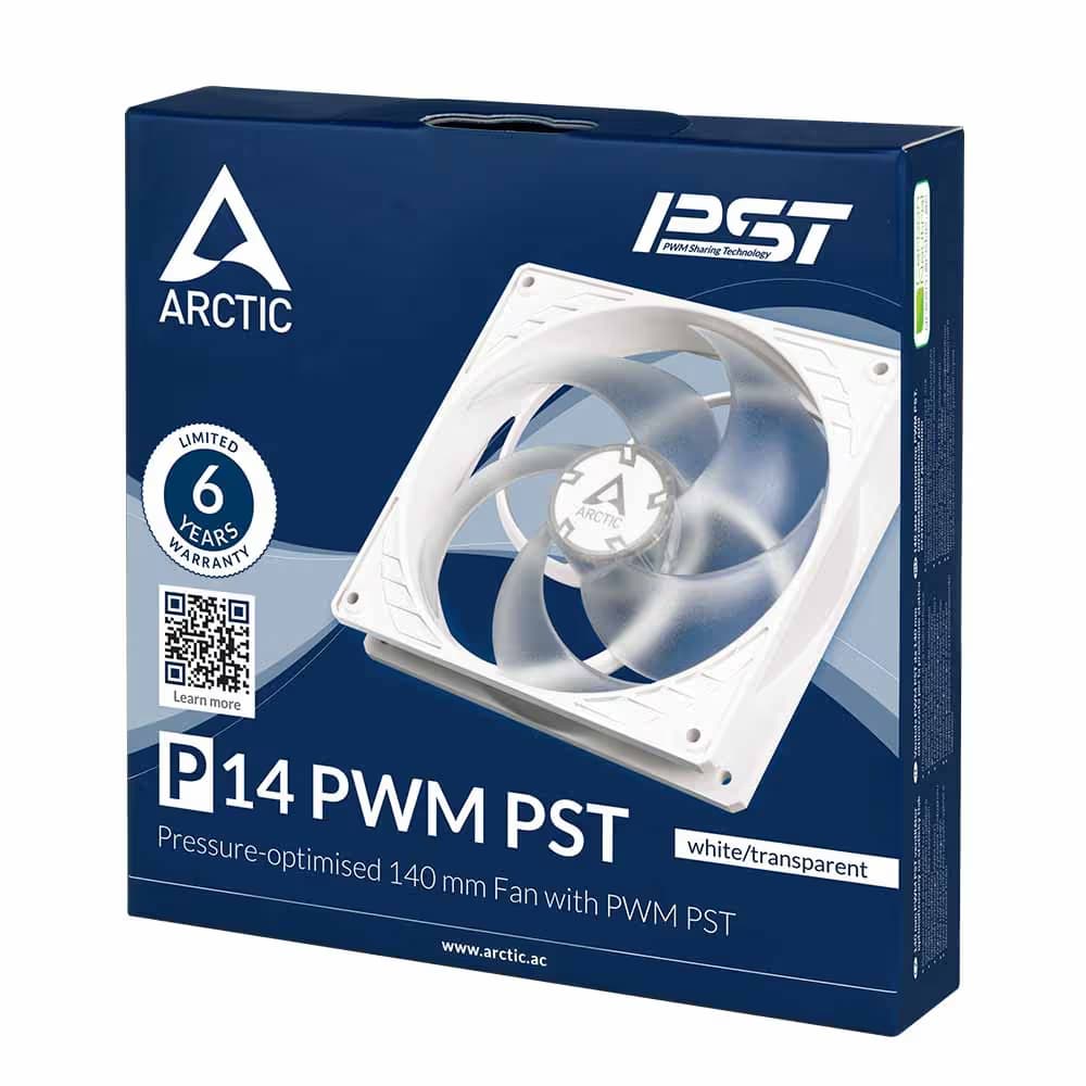 ARCTIC P14 PST 140mm Transparent White PWM PST image