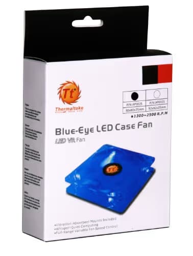 Thermaltake Blue-Eye 80mm Transparent Blue LED 32.92 CFM 1-Pack main image