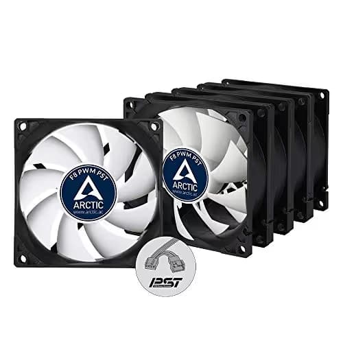ARCTIC F8 80mm Black / White PWM PST 31 CFM 5-Pack image