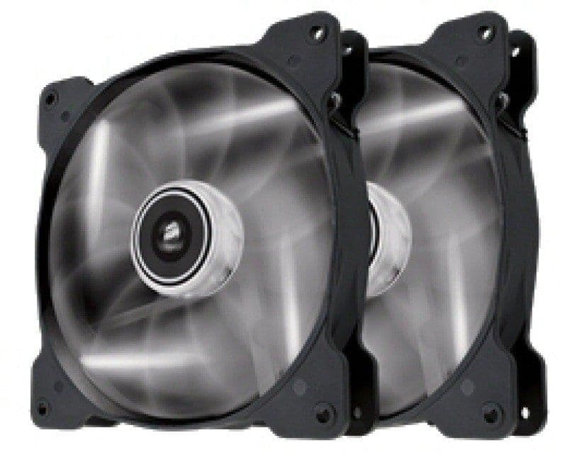 Corsair SP140 140mm Black / White White LED 49.49 CFM 2-Pack image