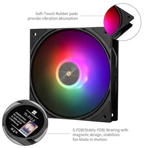 Thermalright TL-P12-S 120mm Black / White PWM Addressable RGB image