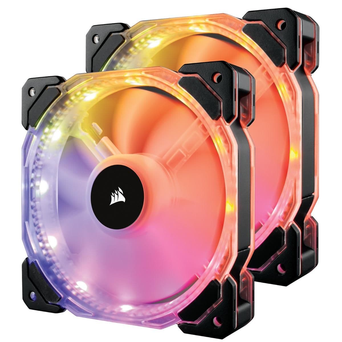 Corsair HD140 140mm Black / White PWM RGB 2-Pack main image
